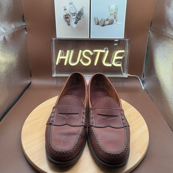 Polo Ralph Lauren Mens Leather Penny Loafers Shoes Brown Sz 11D - Picture 3 of 10